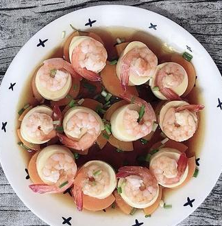 虾仁蒸日式豆腐1